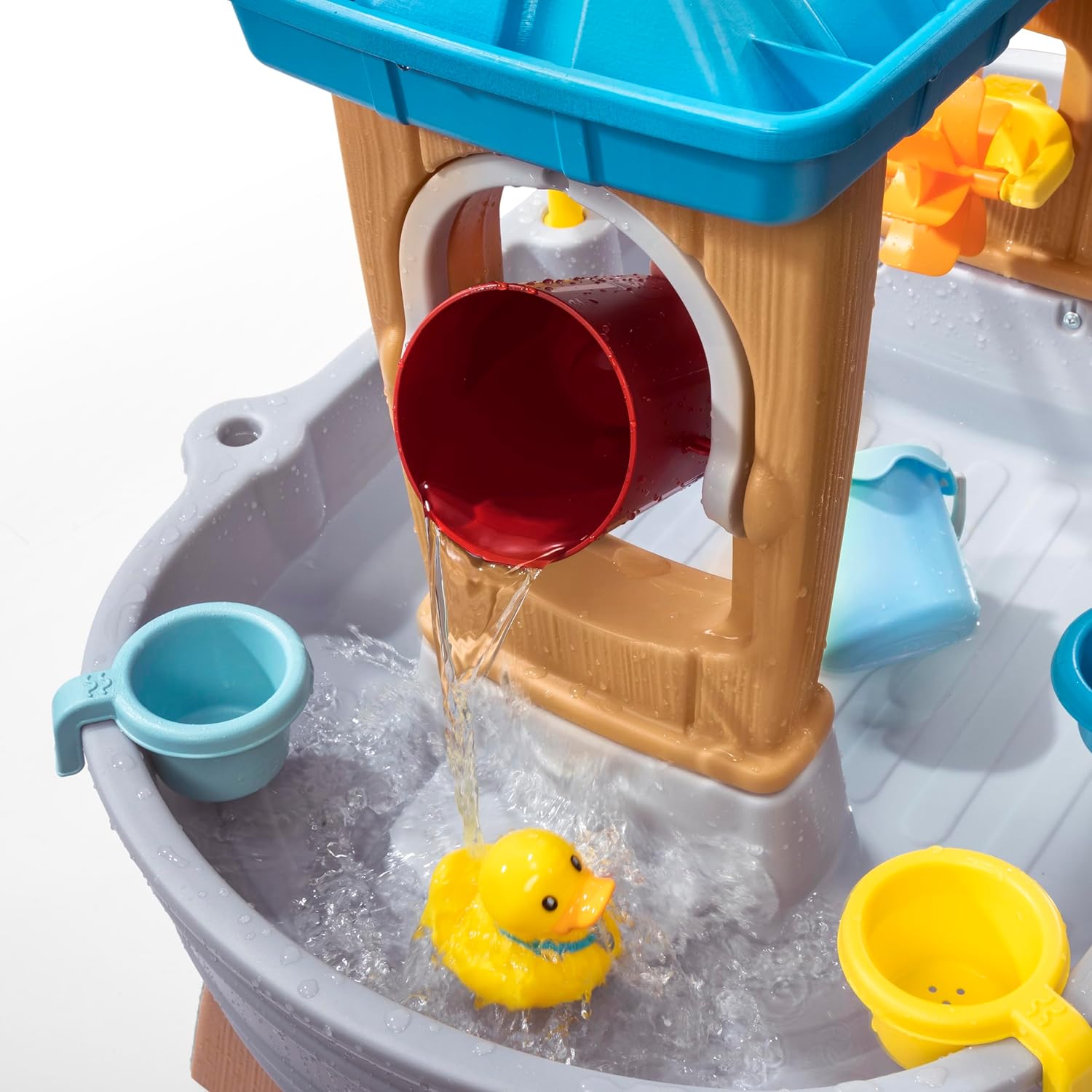 Rain Shower Splash Water Table with 13 Accessories - Blue & Green | Water games table | Activity Table for the Garden, Water Activity Table | Outdoor water table