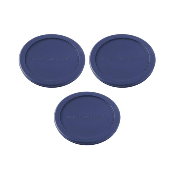 Replacement Lids for Pyrex & Anchor Hocking Basic 4 Cup Round Glass Food Storage Containers, Set of 3, Blue - Product image 1