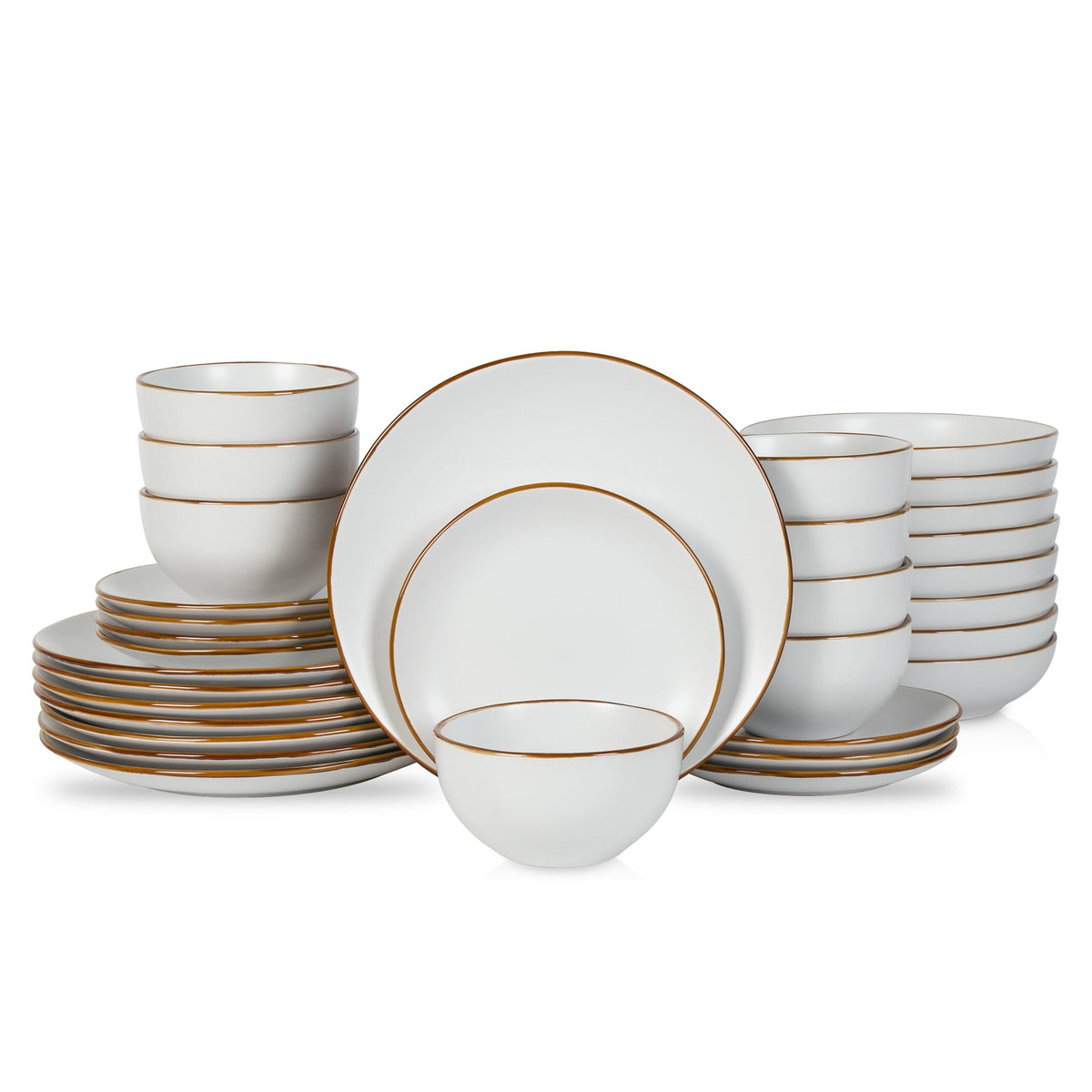 Stone Lain Brasa 32-Piece Dinnerware Set Stoneware, White - Product image 1
