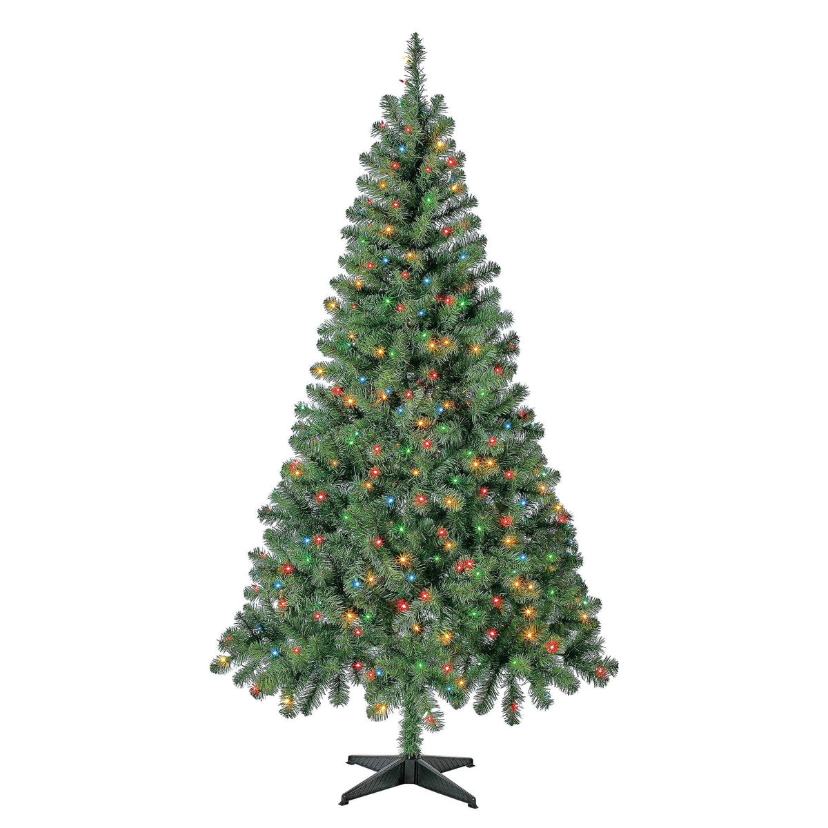 Holiday Time Prelit 300 Multicolor Incandescent Lights, Madison Pine Artificial Christmas Tree, 6.5' - Product image 1