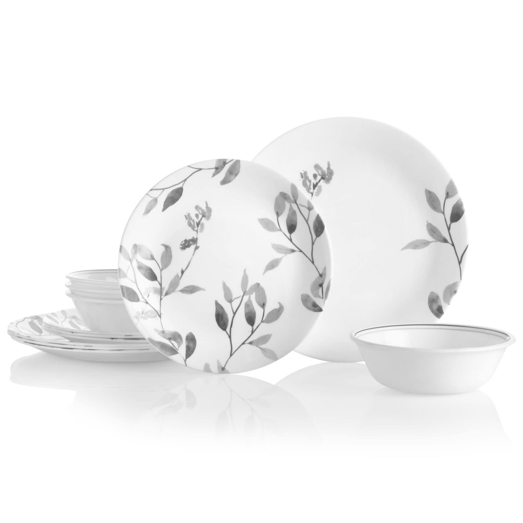 Corelle Boutique Dinnerware, Misty Leaves, 12 Piece - 12 piece - Product image 1