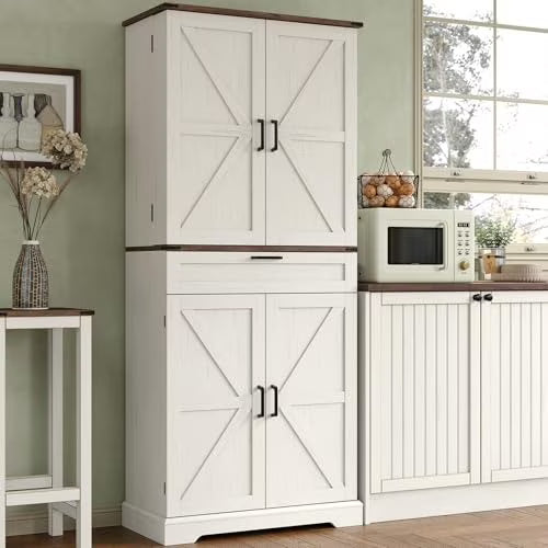 FUSOU 72'' Kitchen Storage Pantry Cabinet, Tall Storage Cabinet with 8 Door Shelves - Product image 7