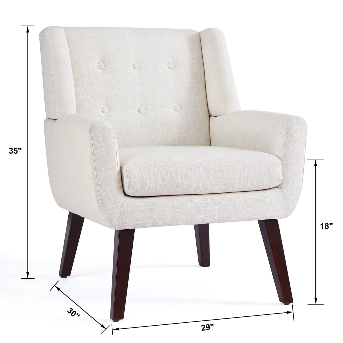 HUIMO Accent Chair, Button - Tufted Upholstered Living Room Chairs - Product image 17