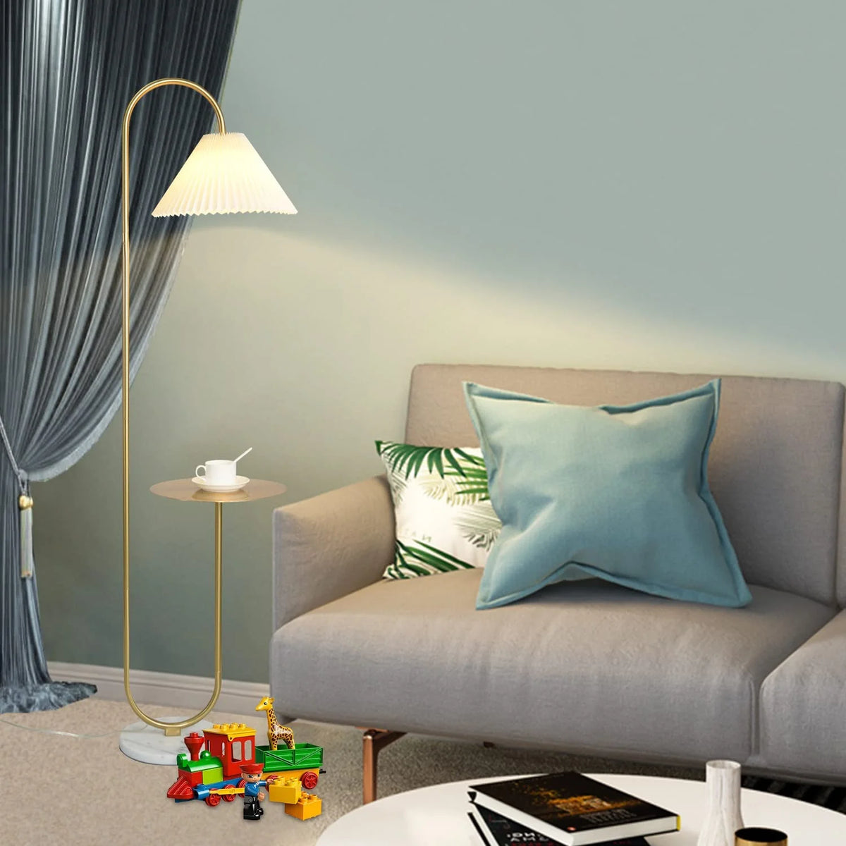 Modern Elegant with Tray Floor Lamp for Office Cafe Den Living Room Bedroom - Product image 15
