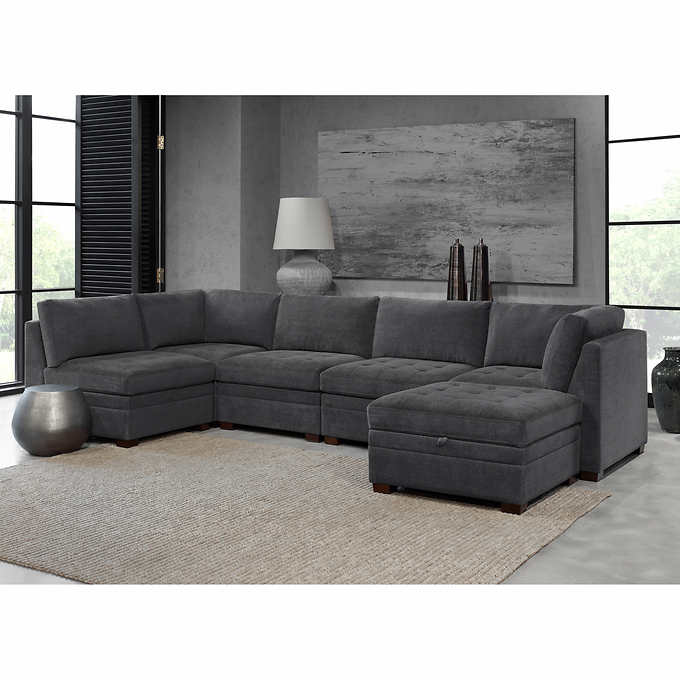 Thomasville Tisdale Fabric Sectional with Storage Ottoman - Product image 3