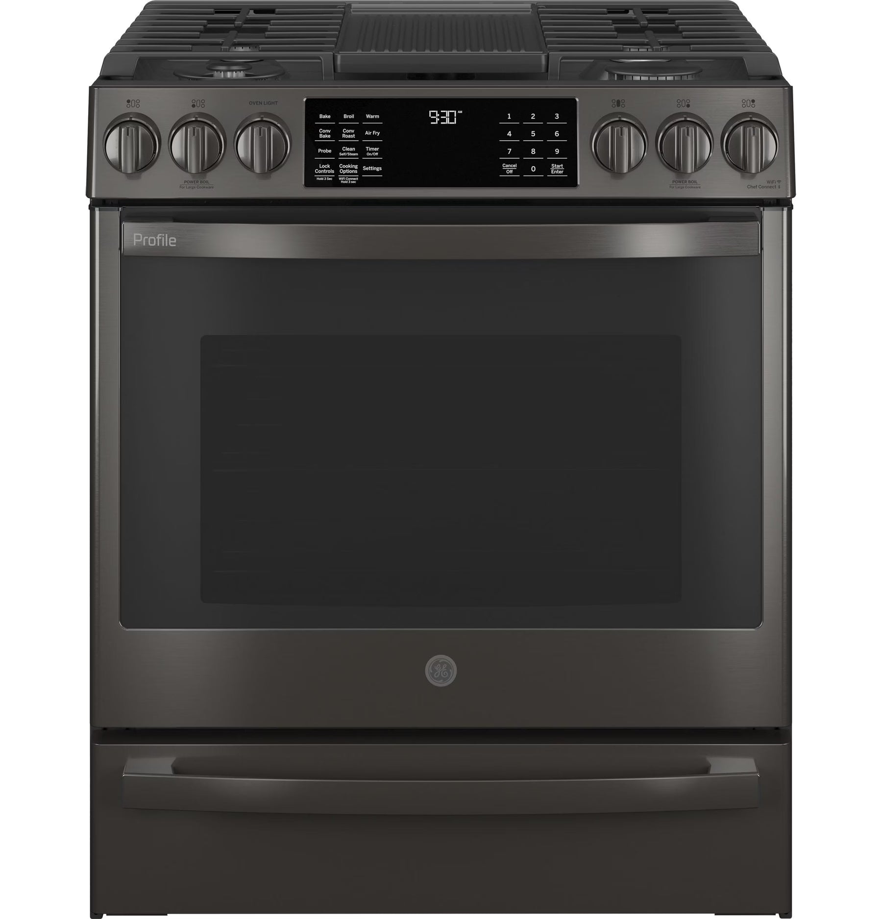 GE APPLIANCES PGS930BPTS Slide in Gas Range - Product image 1