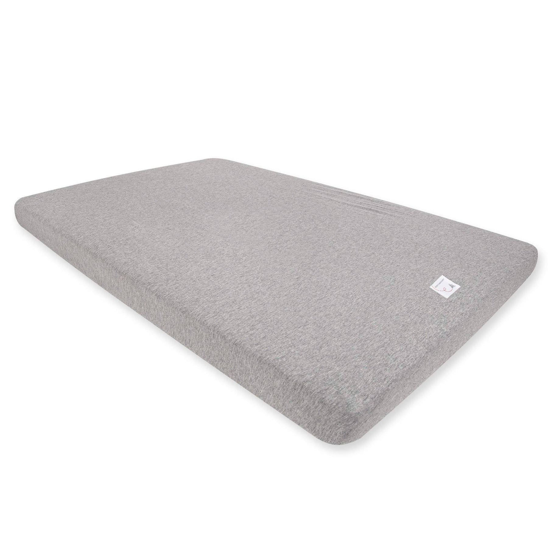 Burt's Bees Baby Organic Cotton Mini Fitted Crib Sheet in Heather Grey - Product image 1
