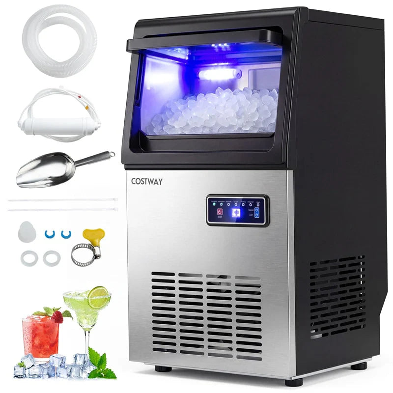 90 LBS/24H Commercial Nugget Ice Maker, Undercounter Chewable Pellet Sonic Ice Machine with Self-Cleaning & - Product image 1