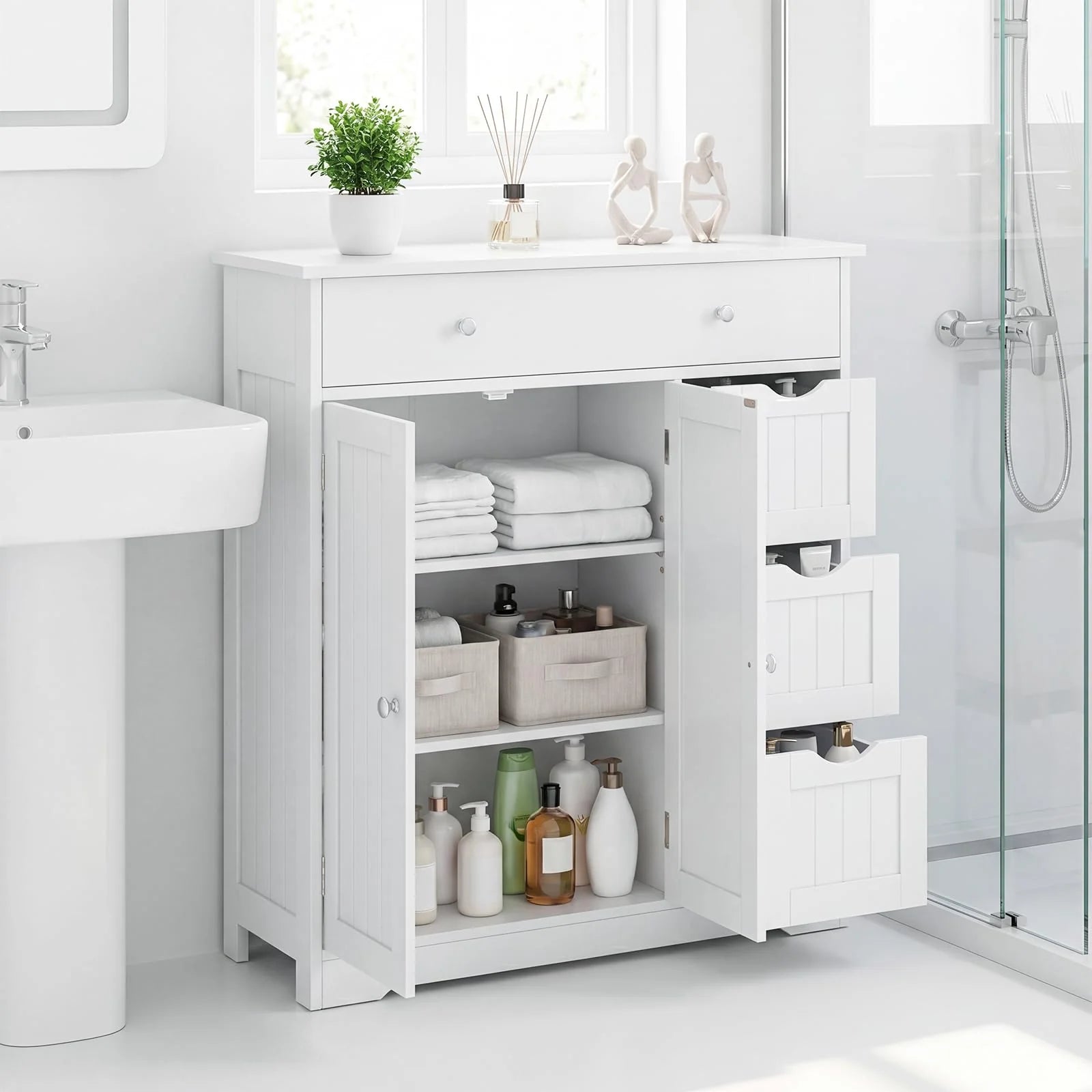 Tangkula Bathroom Floor Cabinet with 4 Drawers for Living Room - Product image 4