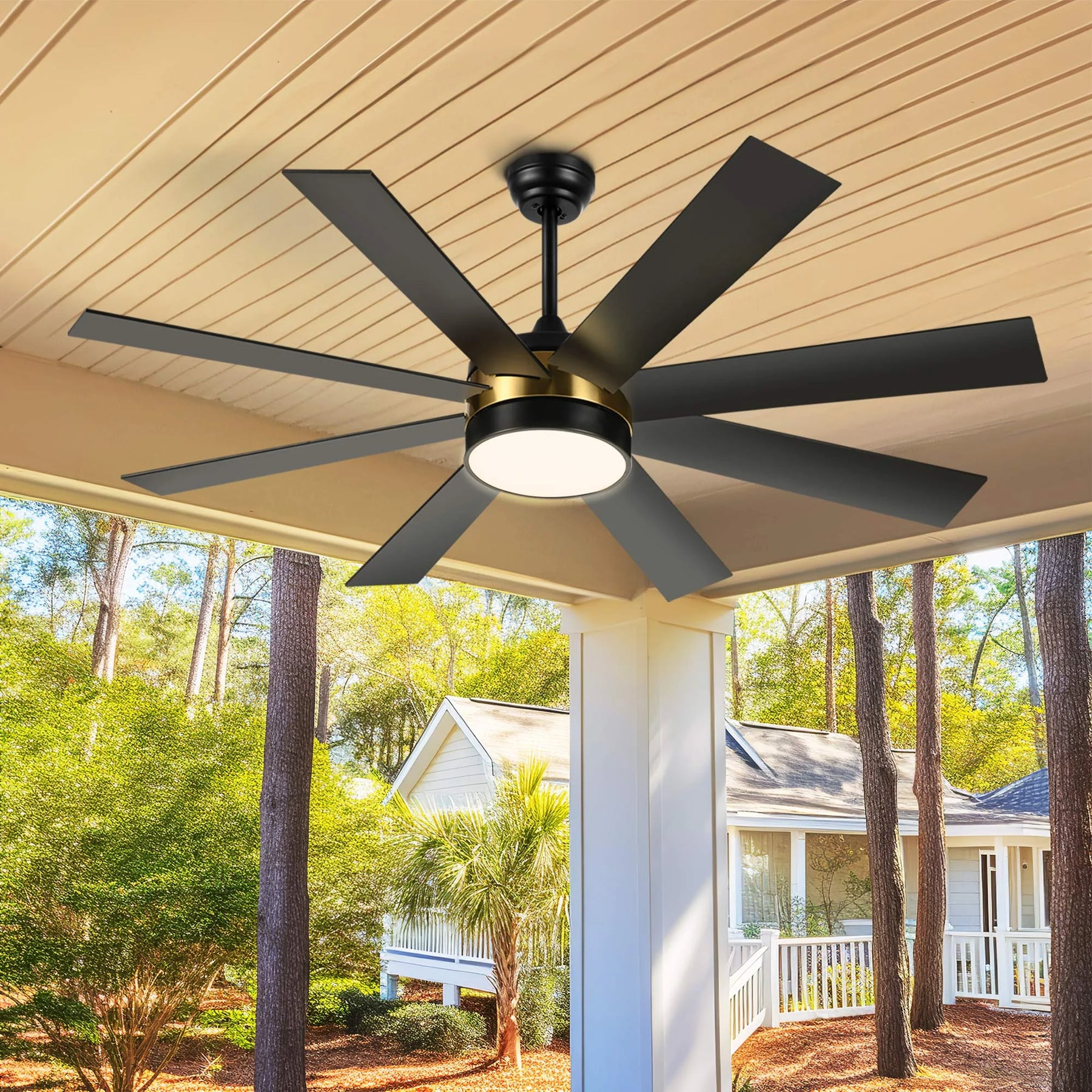 Dextrus 60 in Modern LED Outdoor/ Indoor Ceiling Fan with Remote Control - Product image 4