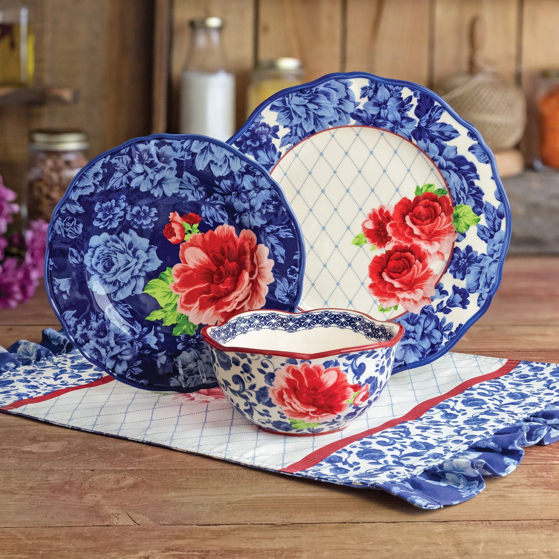 The Pioneer Woman Heritage Floral 12-Piece Dinnerware Set - Product image 1