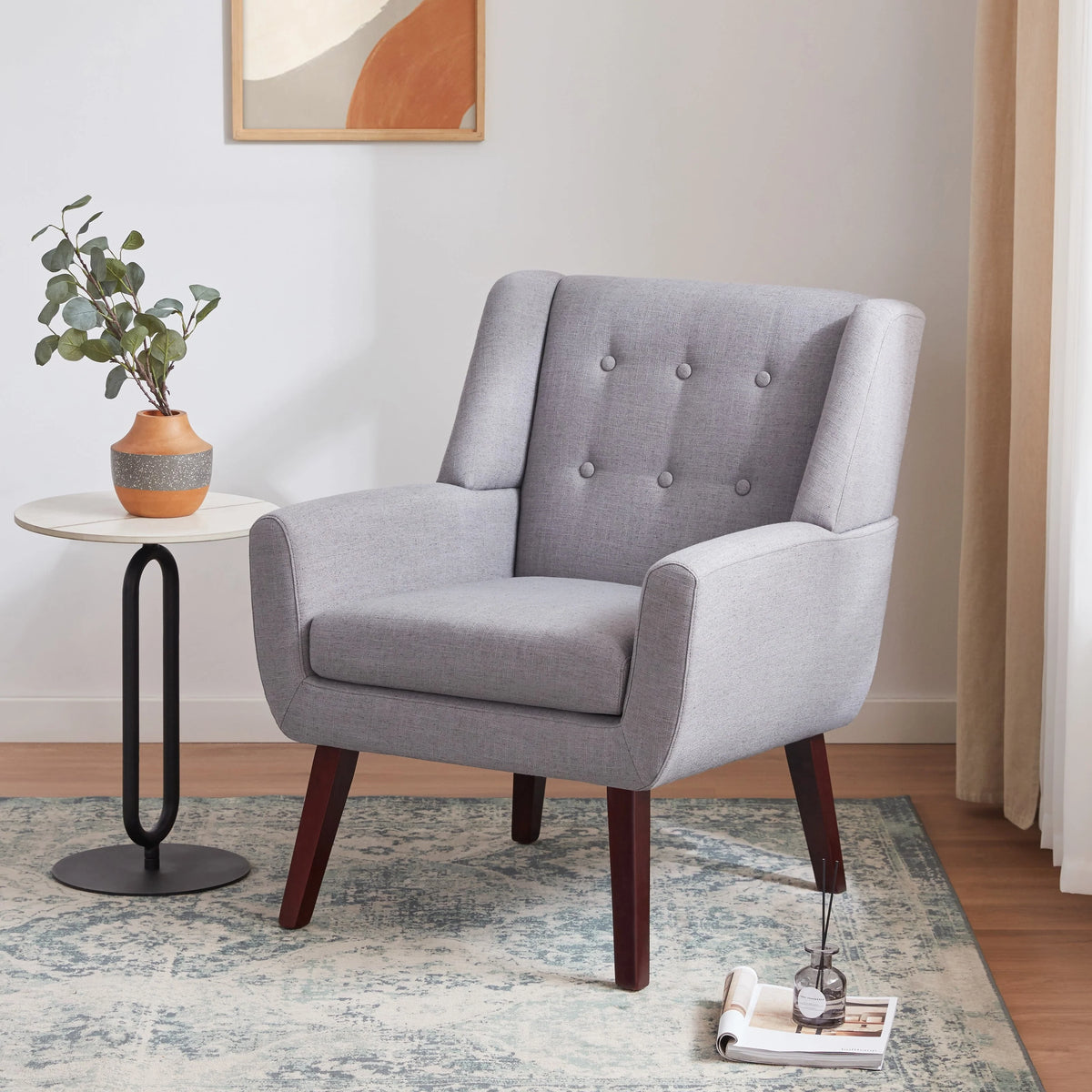 HUIMO Accent Chair, Button - Tufted Upholstered Living Room Chairs - Product image 10