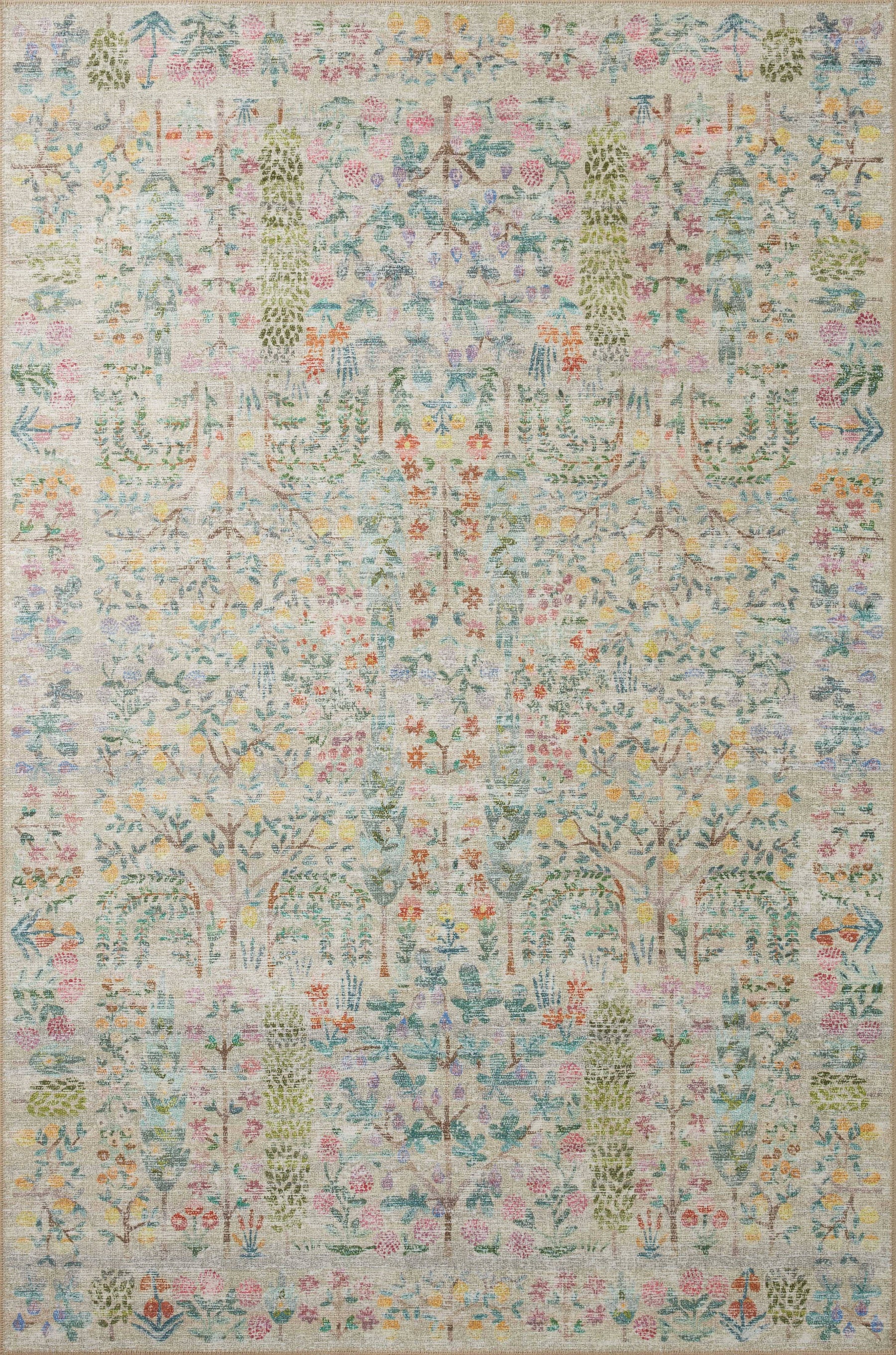 Rifle Paper Co. x Loloi 7'6" x 9'6" Khaki Large Maison Grove (MAO-07) Area Rug - Product image 1