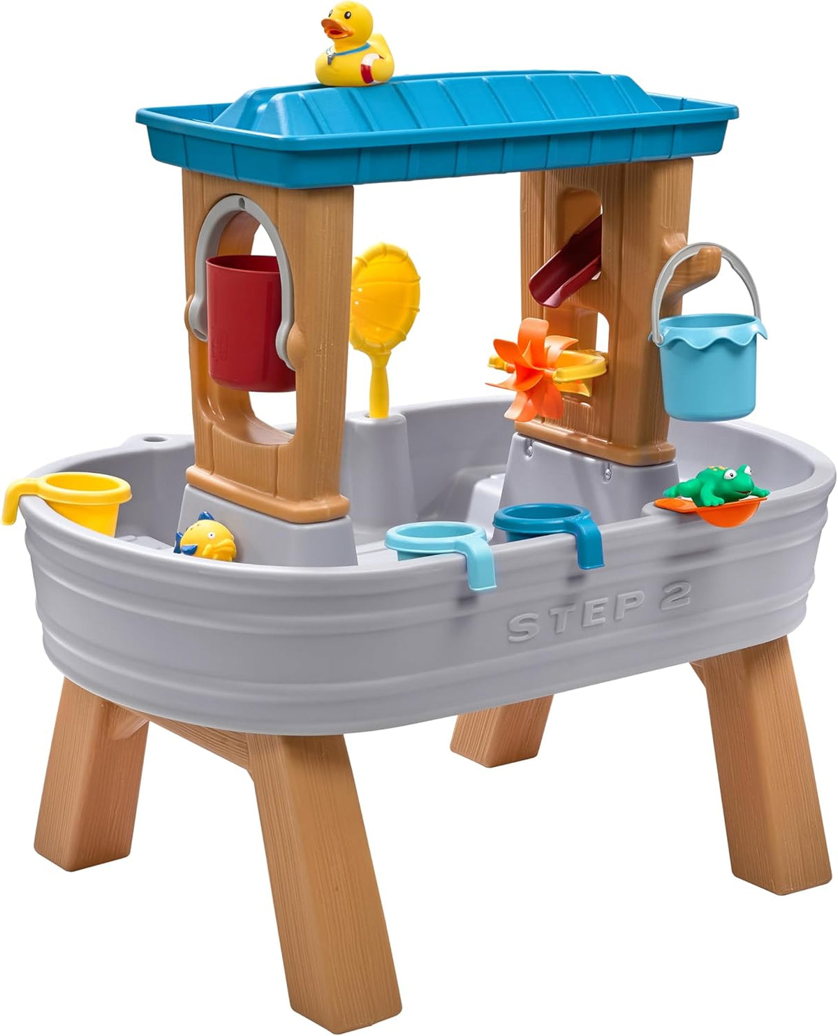 Rain Shower Splash Water Table with 13 Accessories - Blue & Green | Water games table | Activity Table for the Garden, Water Activity Table | Outdoor water table