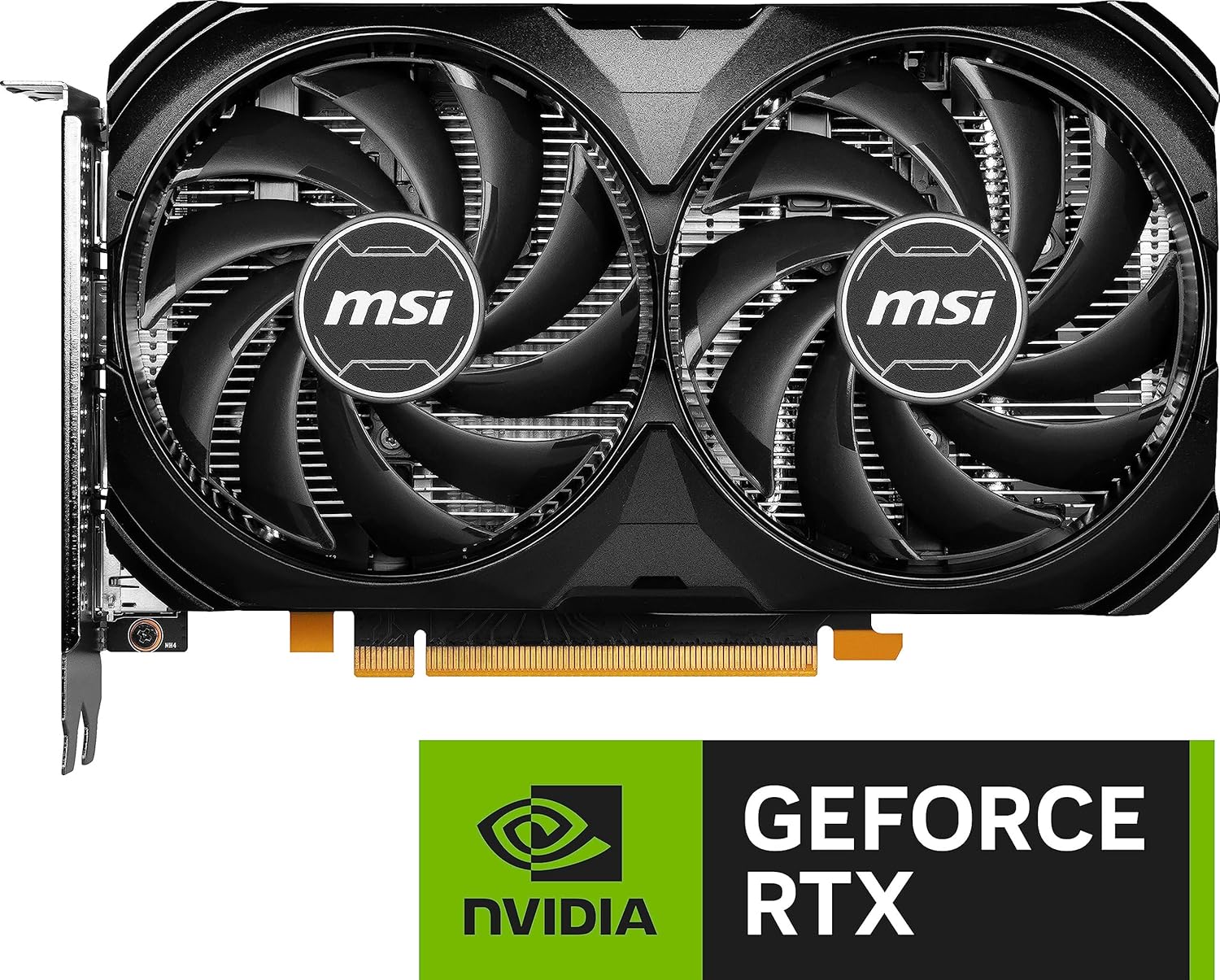 MSI Gaming GeForce RTX 4060 8GB GDRR6 128-bit HDMI/DP NVLink Graphics Card with Torx 4.0 Fan Graphics Card with Ada Lovelace Architecture (RTX 4060 Ventus 2X Black 8G OC)