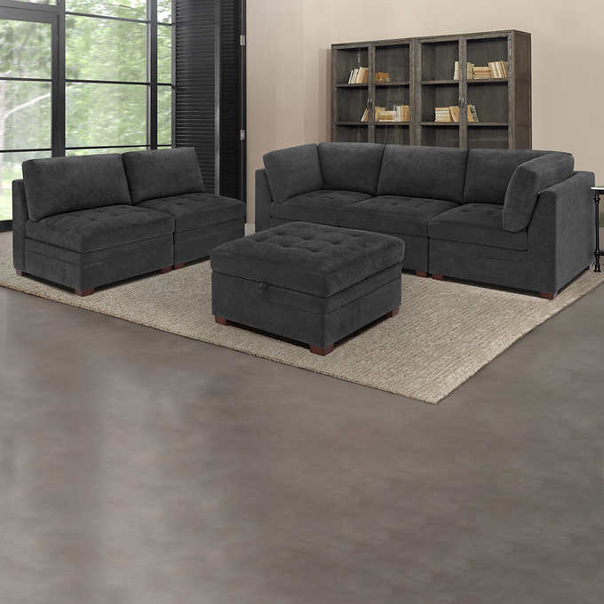 Thomasville Tisdale Fabric Sectional with Storage Ottoman - Product image 7