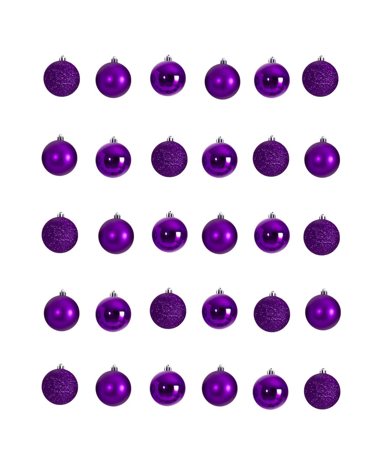 Nearly Natural Holiday Christmas 30 Count 2.5in. Shatterproof Ornament Set with Re-Useable Storage - Product image 1
