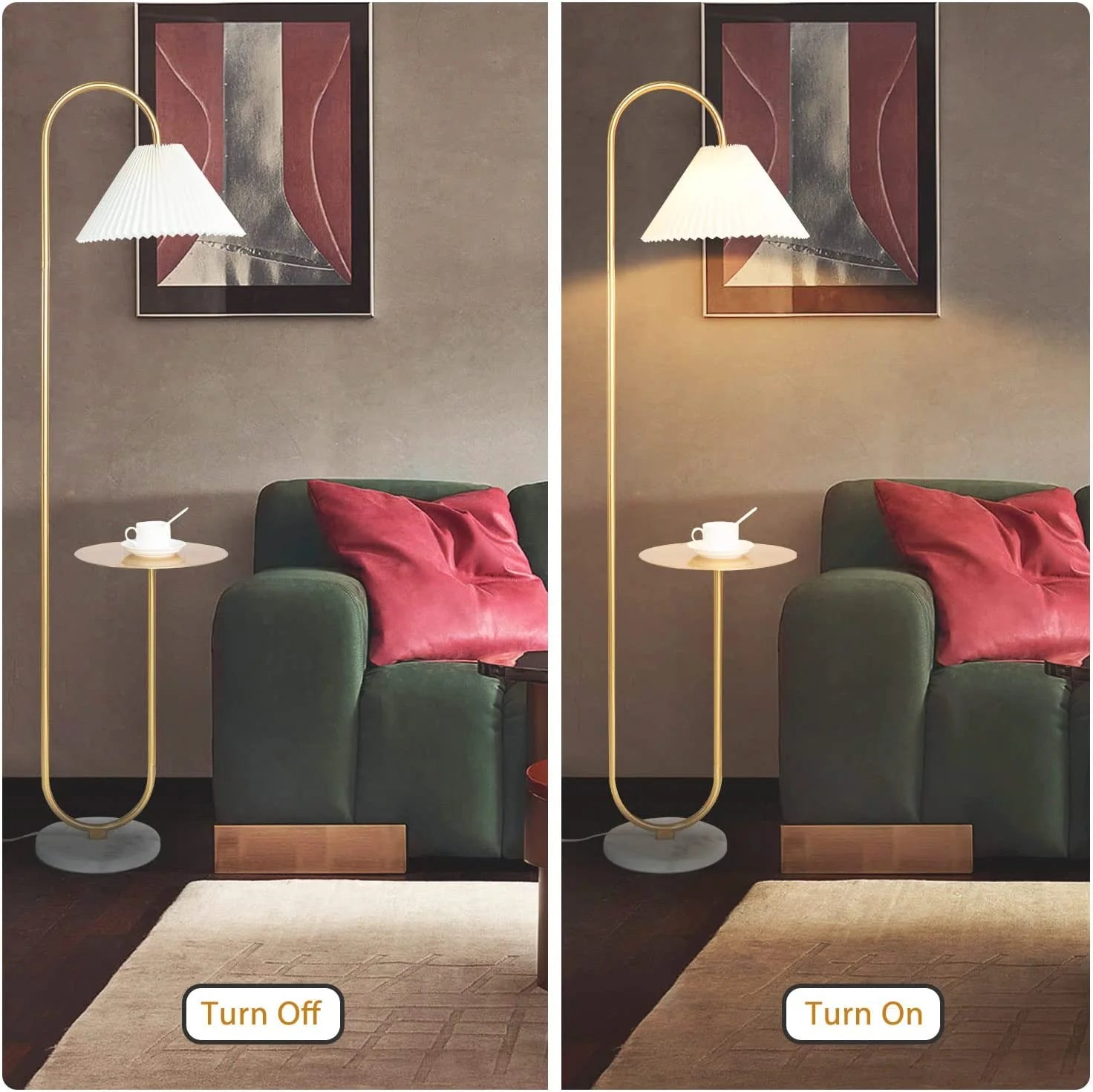 Modern Elegant with Tray Floor Lamp for Office Cafe Den Living Room Bedroom - Product image 13