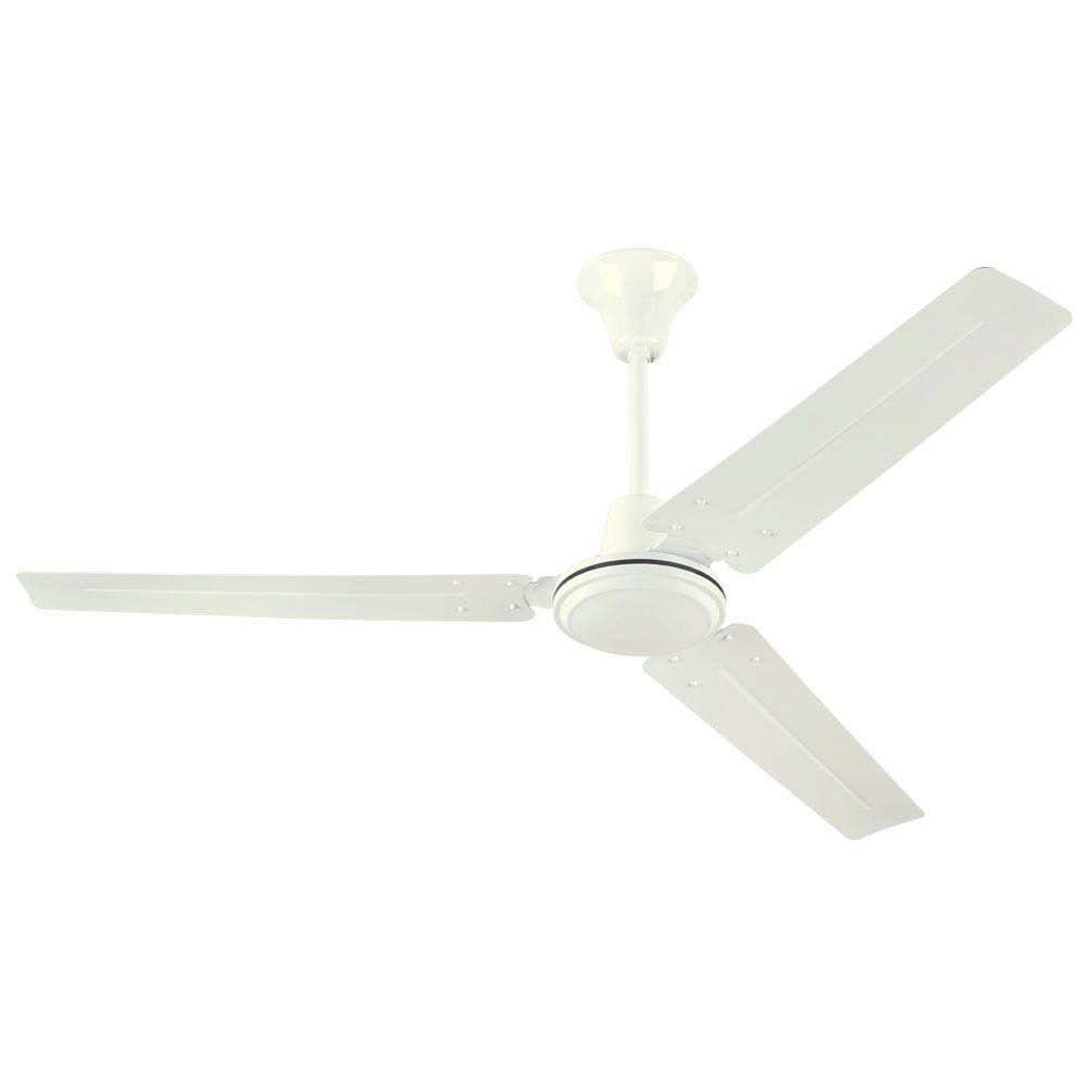 Westinghouse Industrial 56" Ceiling Fan with J-Hook Mount - White - White Steel Blades - Product image 1