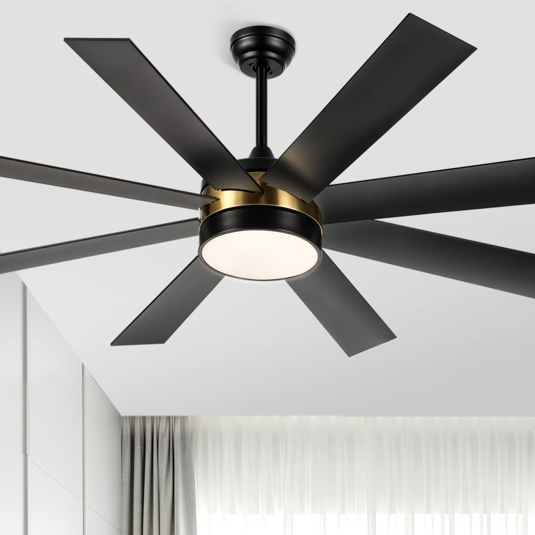 Dextrus 60 in Modern LED Outdoor/ Indoor Ceiling Fan with Remote Control - Product image 1
