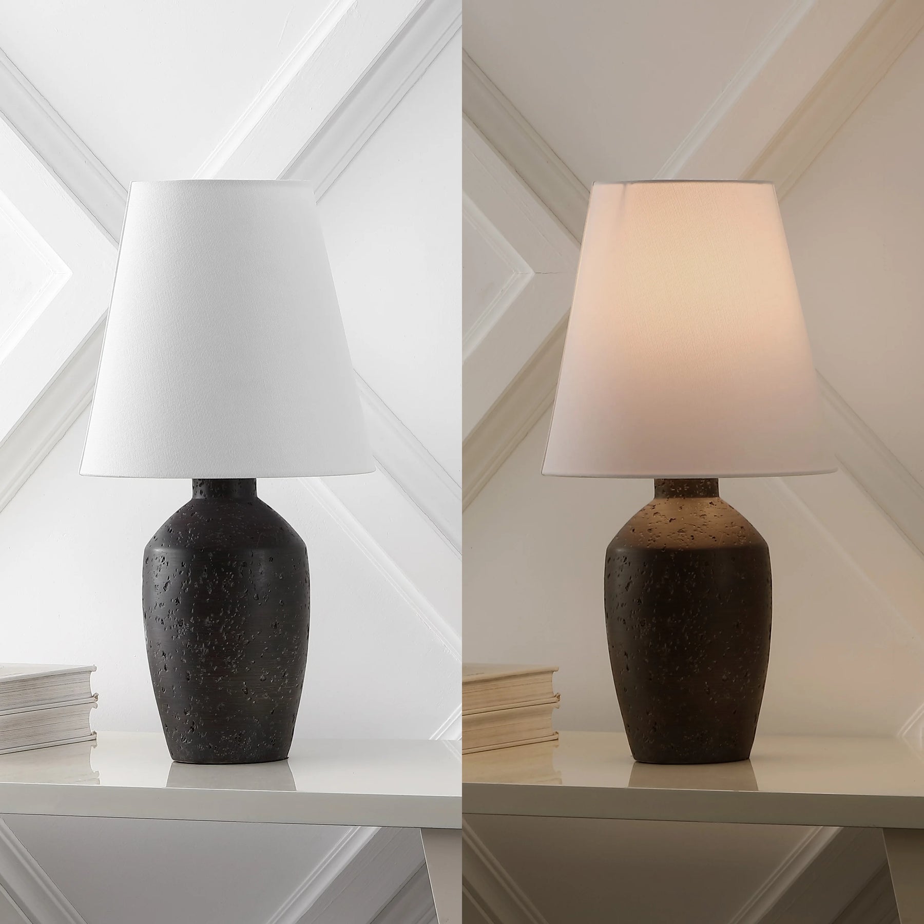 JONATHAN Y Xander 19.5" Minimalist Scandinavian Concrete Effect Resin/Iron Ginger Jar LED Table Lamp - Product image 5