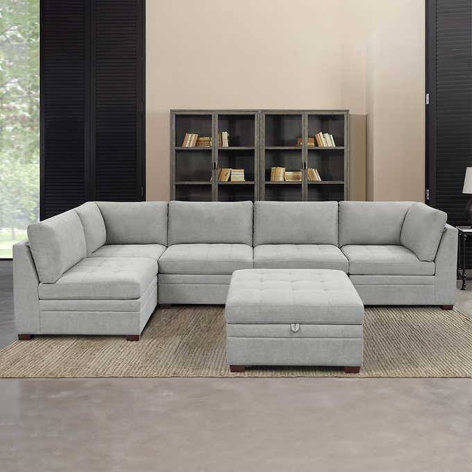 Thomasville Tisdale Fabric Sectional with Storage Ottoman - Product image 2