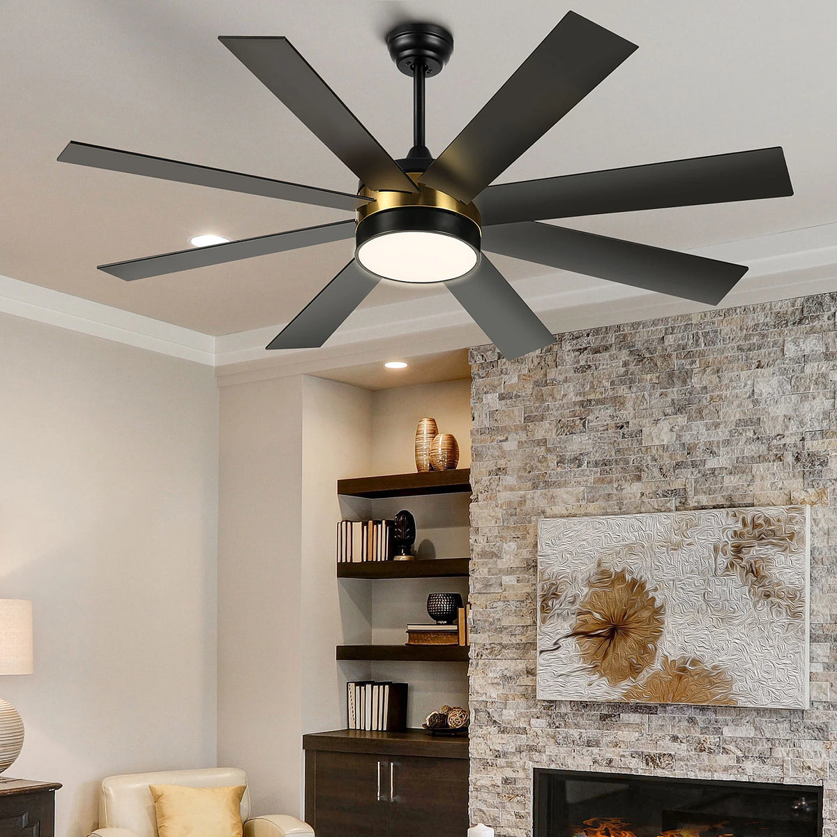 Dextrus 60 in Modern LED Outdoor/ Indoor Ceiling Fan with Remote Control - Product image 5