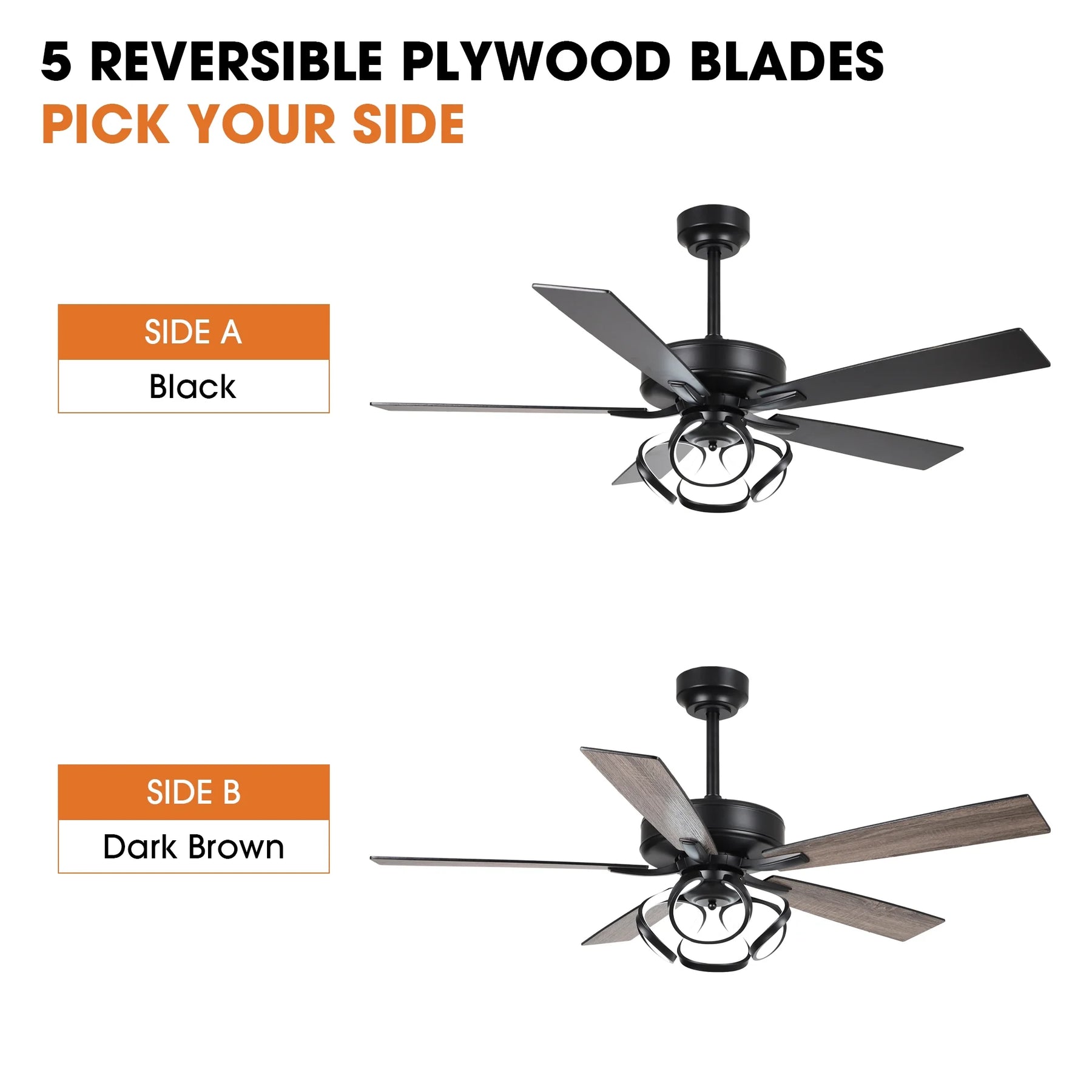 Parrot Uncle 52 - Inch Contemporary Chrome Ceiling Fan with Integrated LED Lights and Remote Control - Product image 20