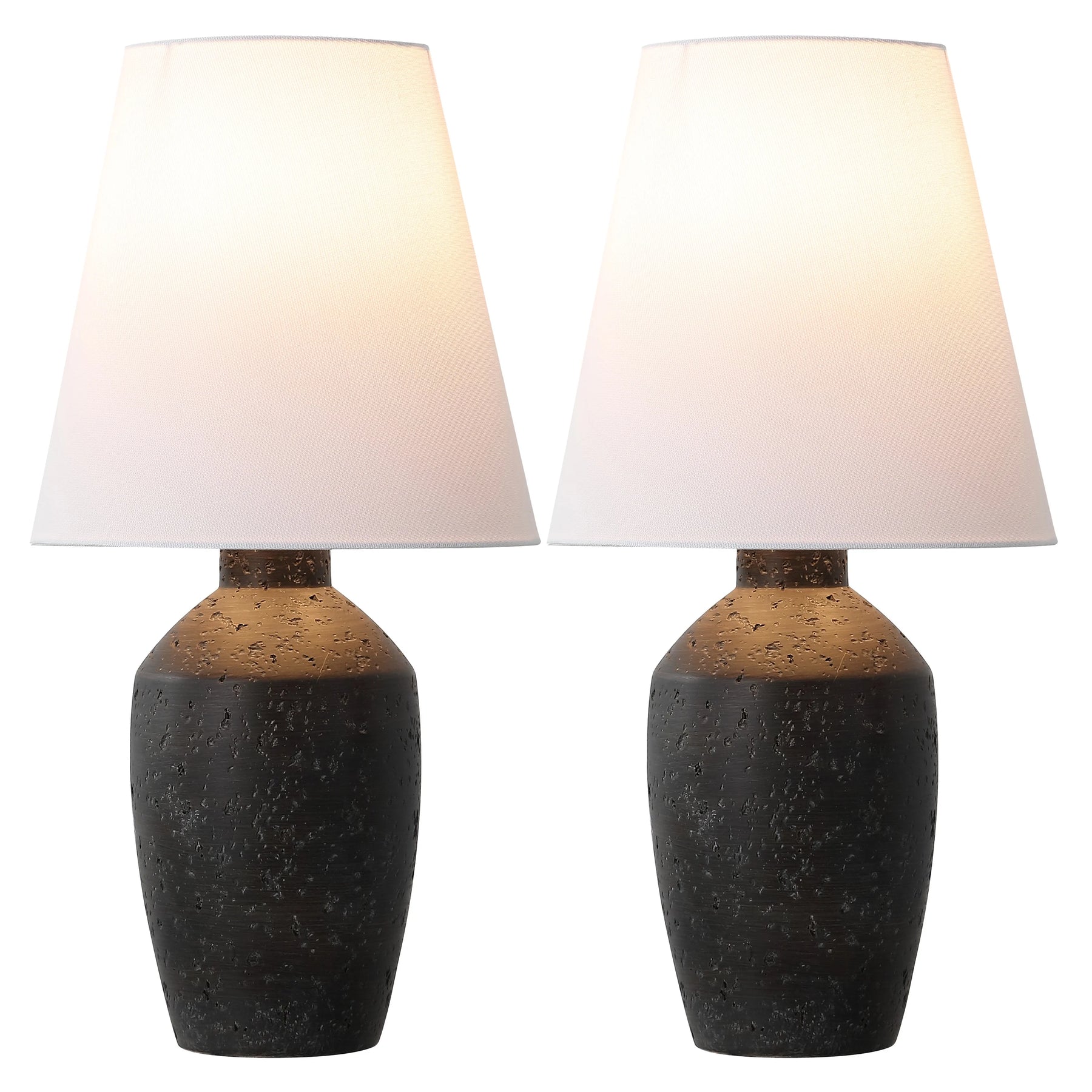 JONATHAN Y Xander 19.5" Minimalist Scandinavian Concrete Effect Resin/Iron Ginger Jar LED Table Lamp - Product image 2