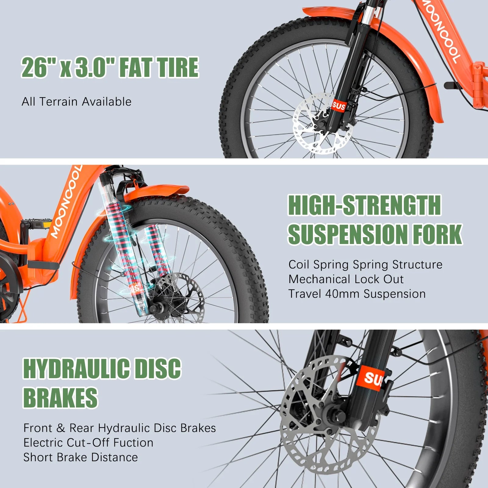 ABORON 3.0 Fat Tire Electric Trike for Senior Foldable E - Bike, 500W Motorized Tricycle Adult 20" Folding - Product image 17