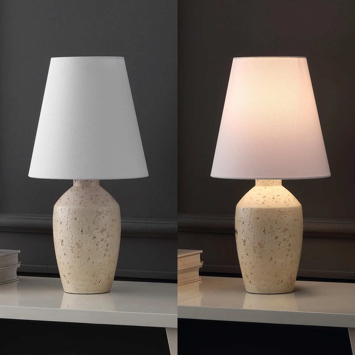 JONATHAN Y Xander 19.5" Minimalist Scandinavian Concrete Effect Resin/Iron Ginger Jar LED Table Lamp - Product image 9