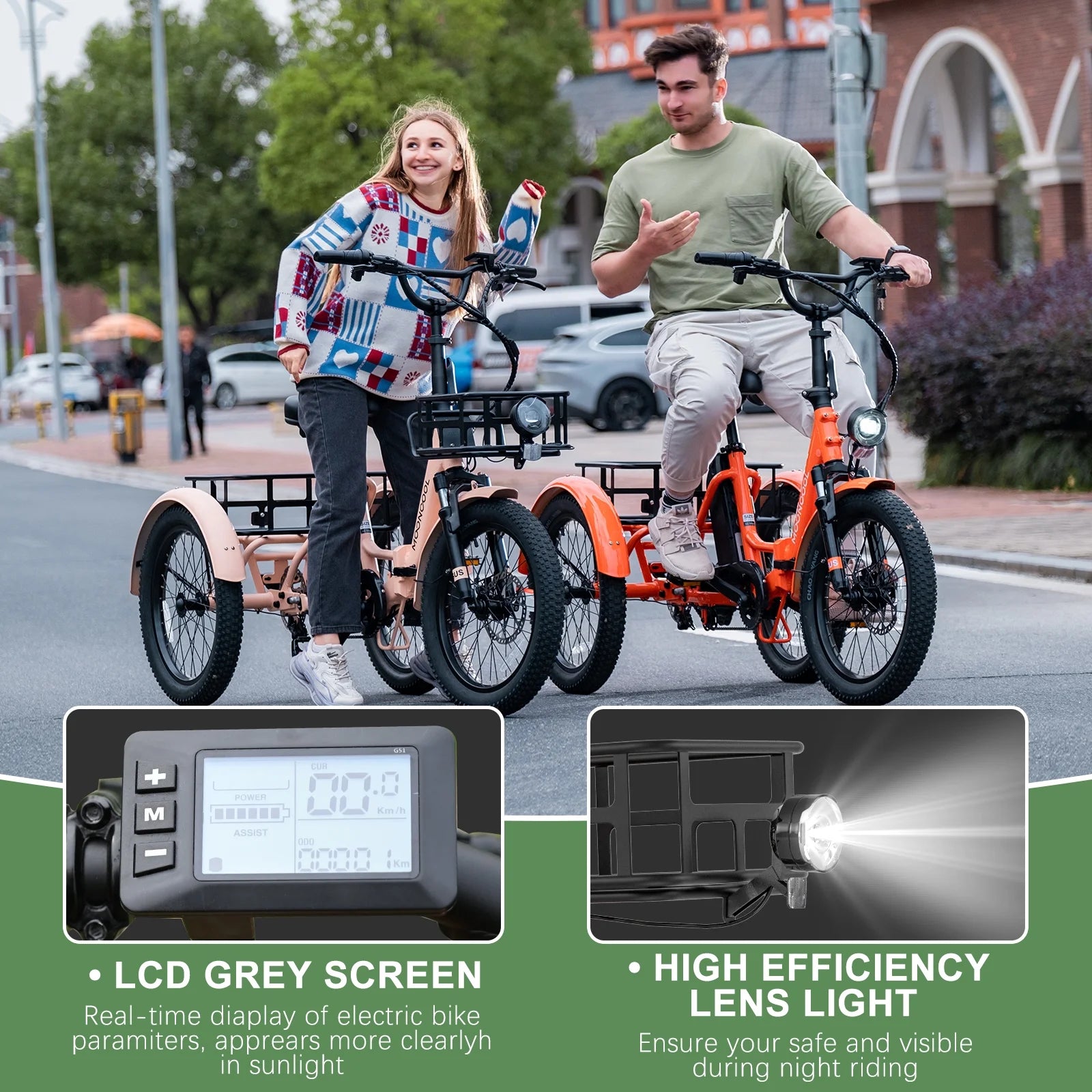 ABORON 3.0 Fat Tire Electric Trike for Senior Foldable E - Bike, 500W Motorized Tricycle Adult 20" Folding - Product image 65
