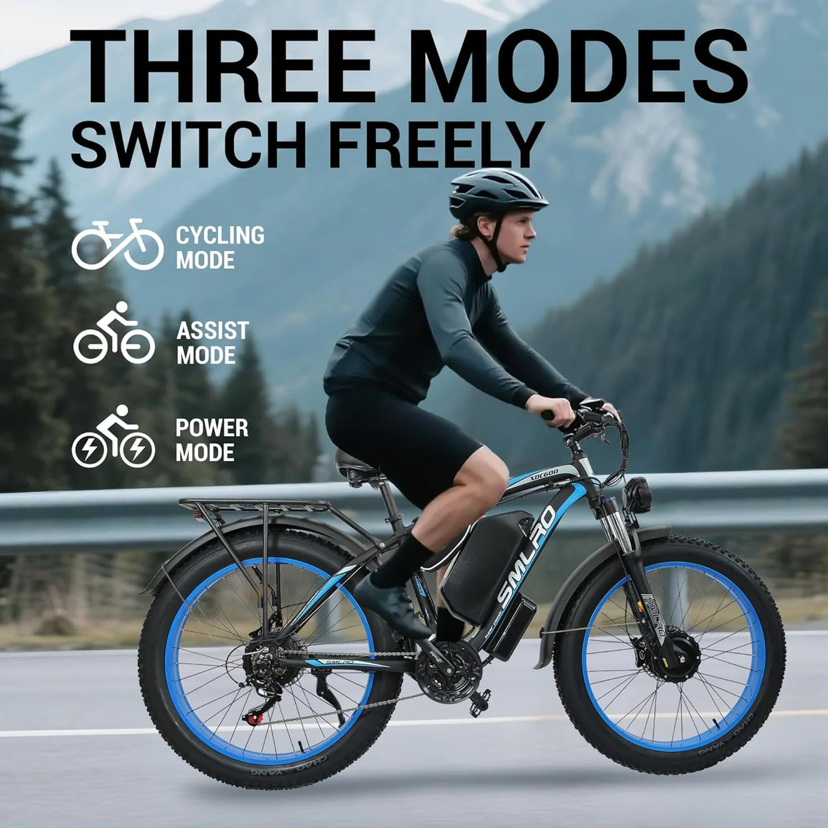 3000W Peak Dual Motor Ebike, 52V 30AH Battery Electric Bike for Adults, 7 - Product image 2