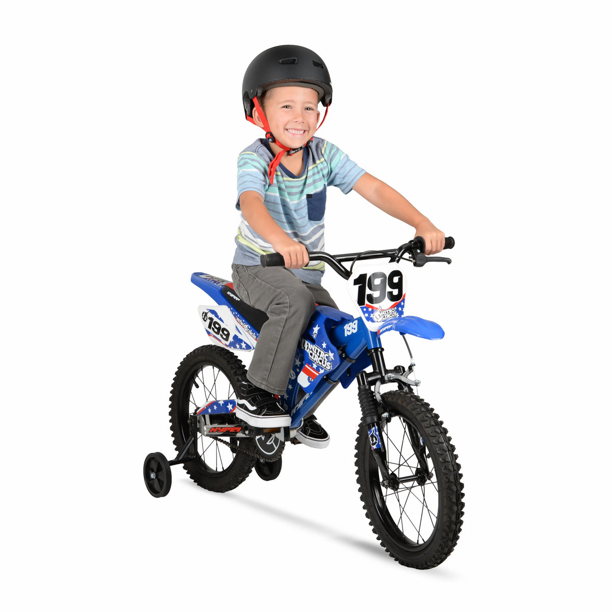 16" Hyper Bicycles Nitro Circus Motobike, Blue, Unisex, Child, Kids Age 4 - 8 Years - Product image 4
