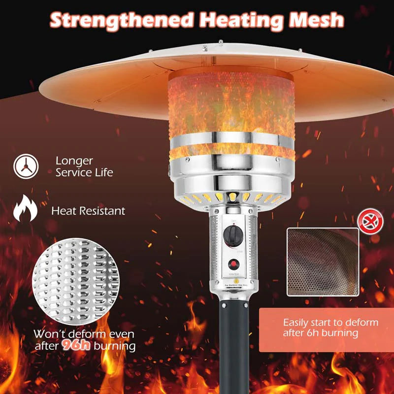 50, 000 BTU Propane Outdoor Heater, Round Patio Heater with Stainless Steel Burner, Tip-Over - Product image 4