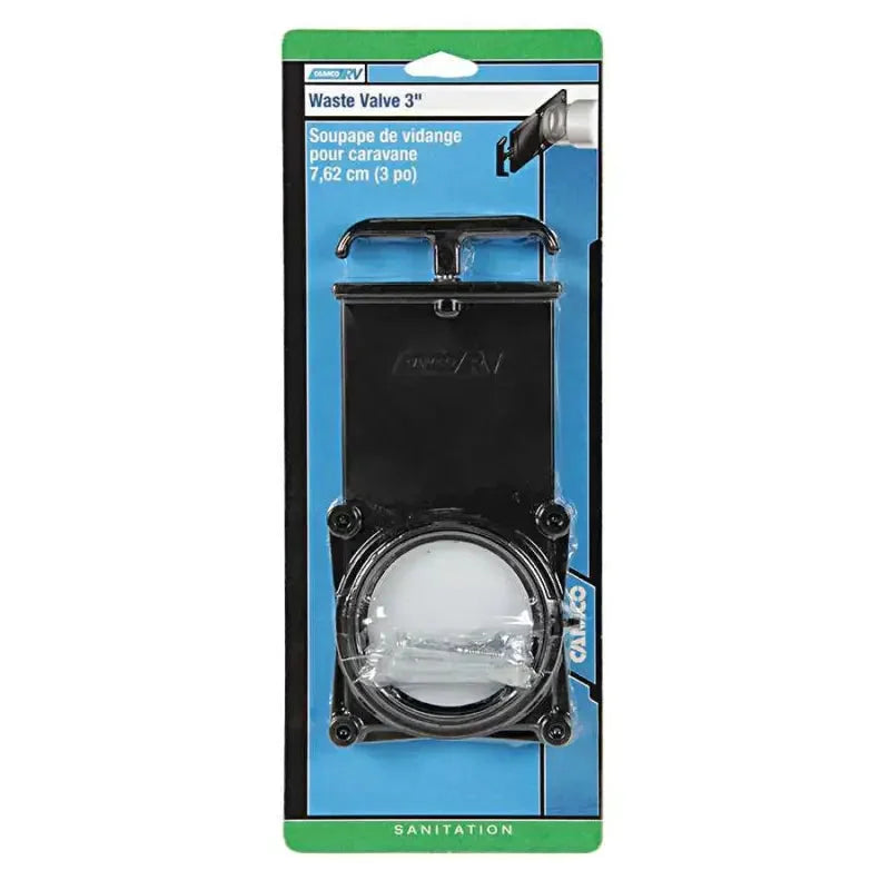 39513 Camco Sewer Waste Valve Replacement Waste Valve For RV Black