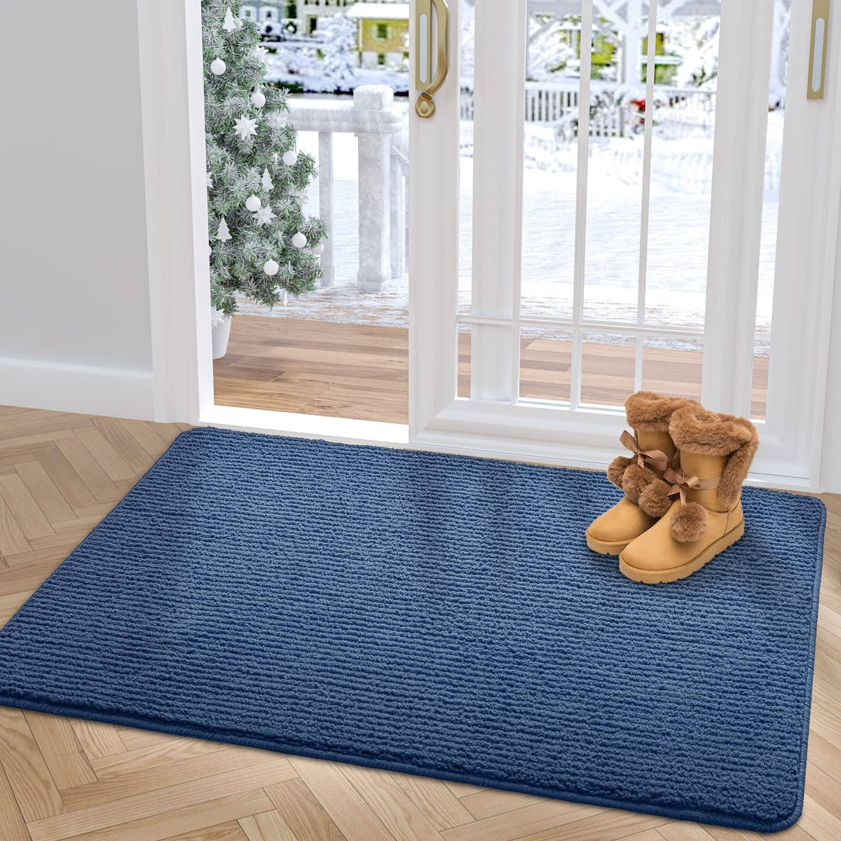 DEXI Door Mat Entryway Doormat Front Entrance Non-Slip Low Profile Washable for Inside Entry 23.5"x35.5" - Product image 1