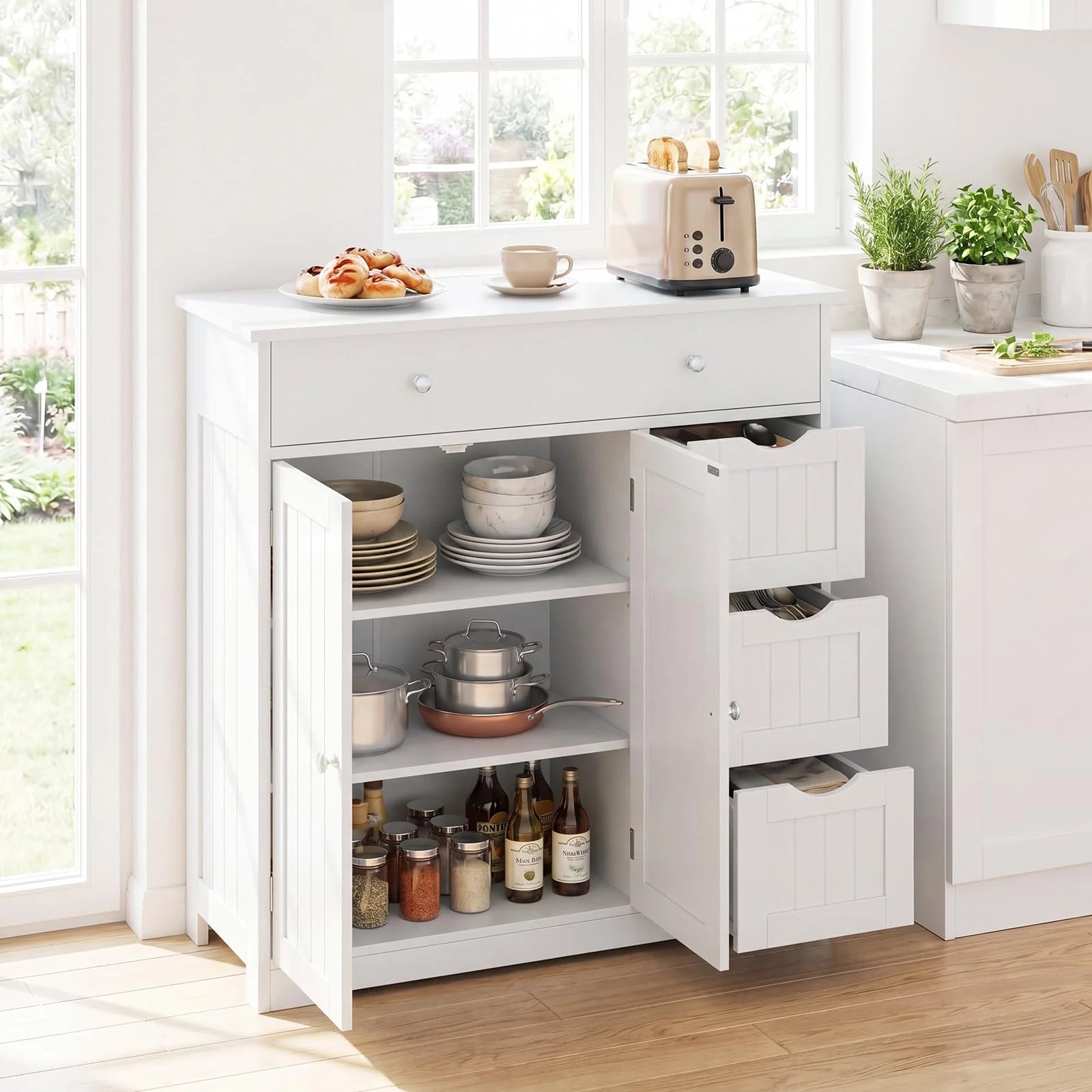 Tangkula Bathroom Floor Cabinet with 4 Drawers for Living Room - Product image 5