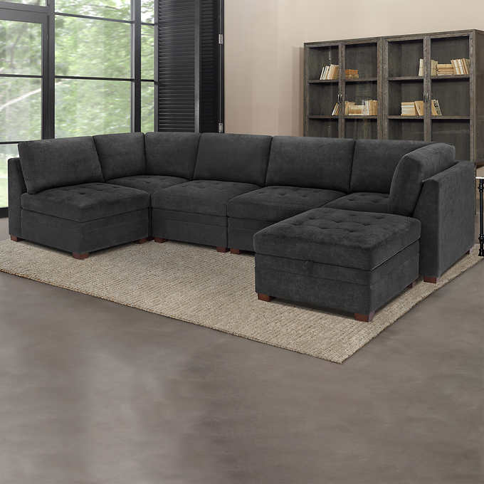 Thomasville Tisdale Fabric Sectional with Storage Ottoman - Product image 8