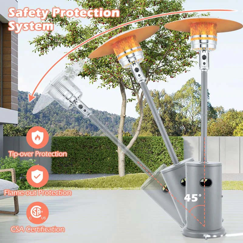 50, 000 BTU Propane Outdoor Heater, Round Patio Heater with Stainless Steel Burner, Tip-Over - Product image 23