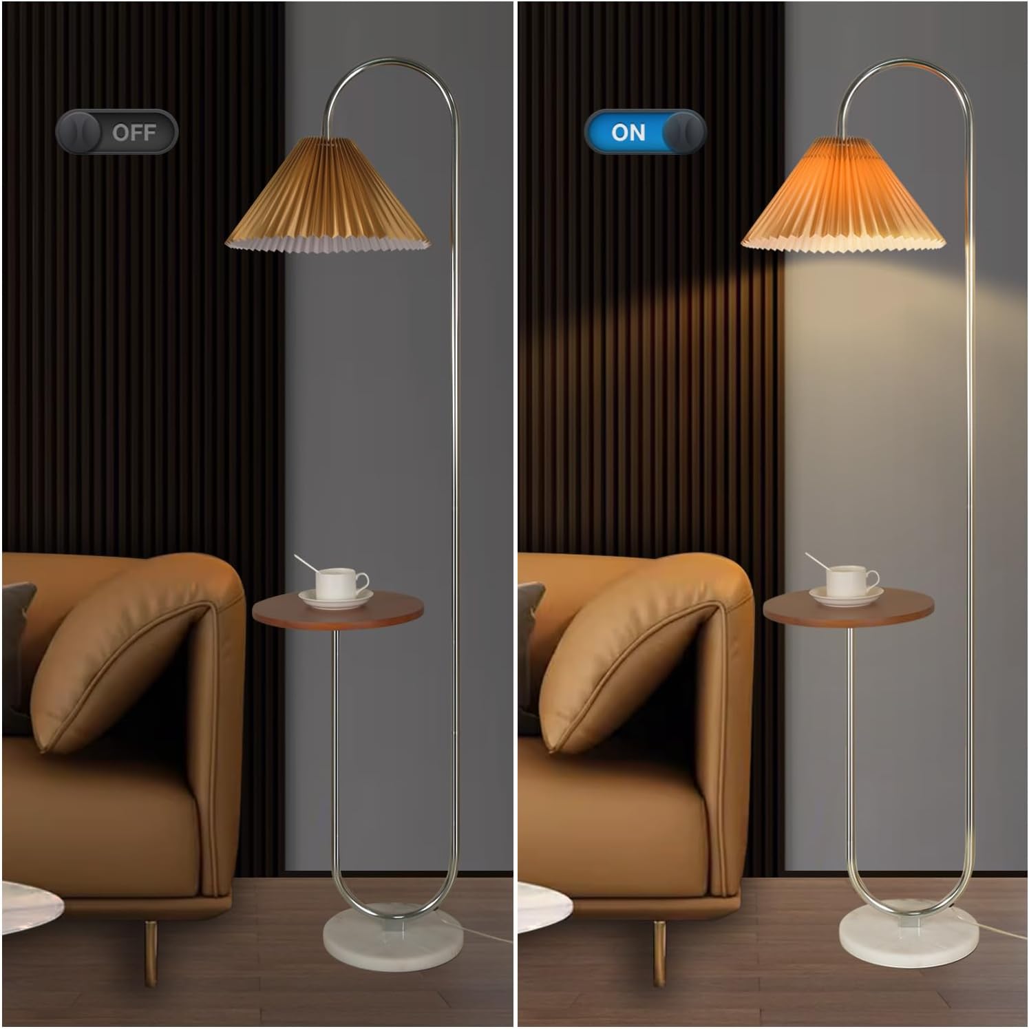 Modern Elegant with Tray Floor Lamp for Office Cafe Den Living Room Bedroom - Product image 20