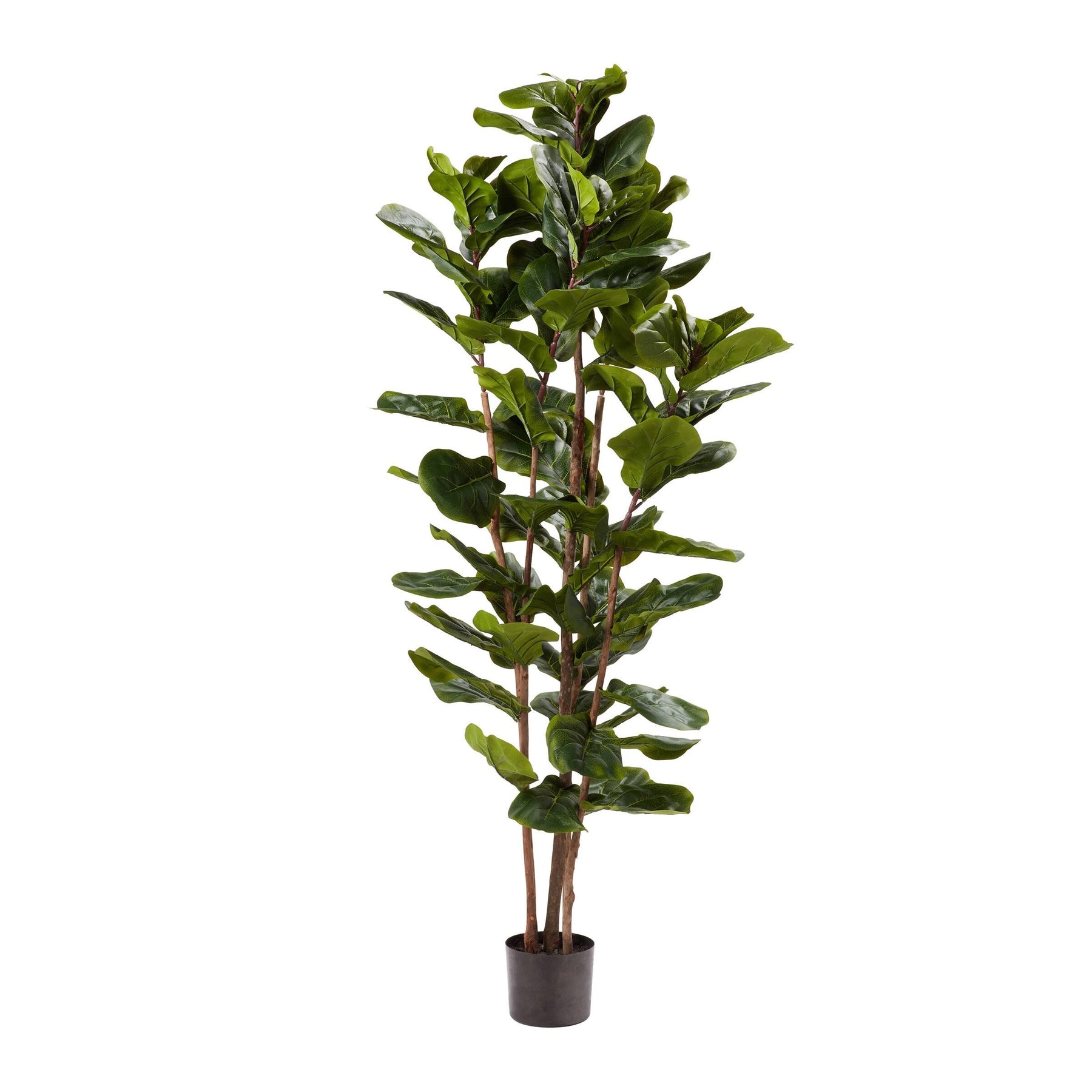 Pure Garden Faux Plant Natural Feel Leaves-Realistic Indoor Potted Topiary-Home Decor Artificial Fiddle - Product image 1