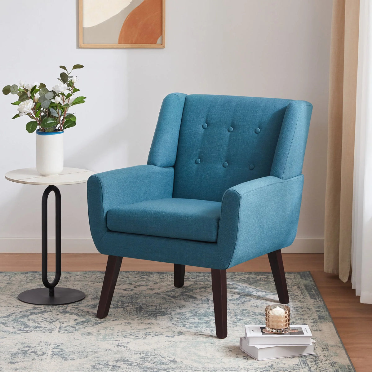 HUIMO Accent Chair, Button - Tufted Upholstered Living Room Chairs - Product image 8