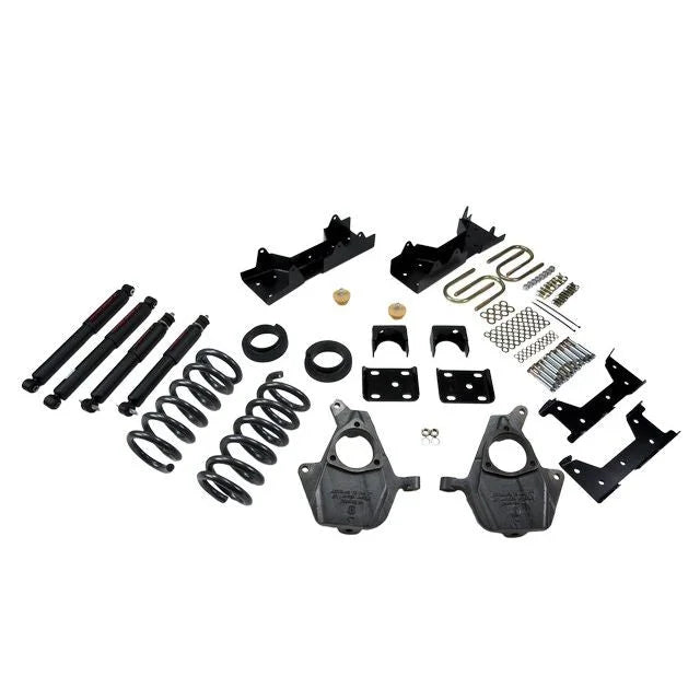 BELLTECH 675ND LOWERING KITS Front And Rear Complete Kit W/ Nitro Drop 2 Shocks 2004-2006 Chevrolet Silverado/Sierra (Crew Cab 4DR) 4 in. or 5 in. F/6 in. R drop W/ Nitro Drop II Shocks