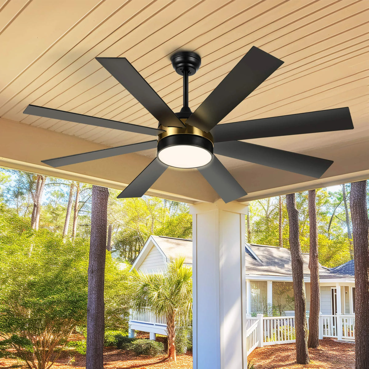 Dextrus 60 in Modern LED Outdoor/ Indoor Ceiling Fan with Remote Control - Product image 4