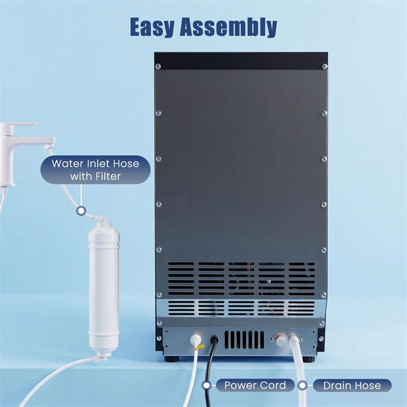 90 LBS/24H Commercial Nugget Ice Maker, Undercounter Chewable Pellet Sonic Ice Machine with Self-Cleaning & - Product image 8