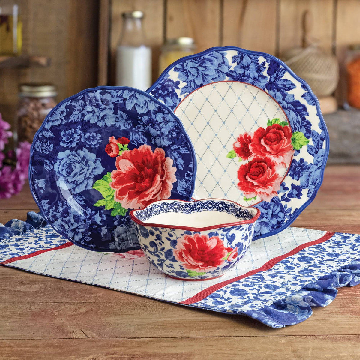 The Pioneer Woman Heritage Floral 12-Piece Dinnerware Set - Product image 1