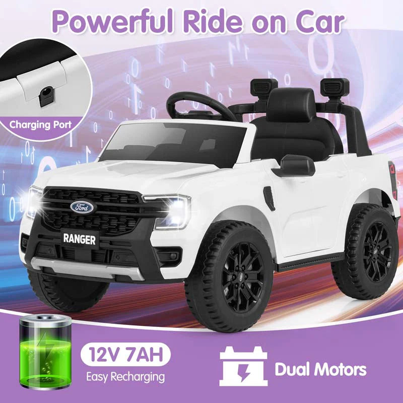 12V Licensed Ford Ranger Kids Ride on Car, Battery Powered Electric Vehicle Toy Car w/ Remote Control - Product image 17