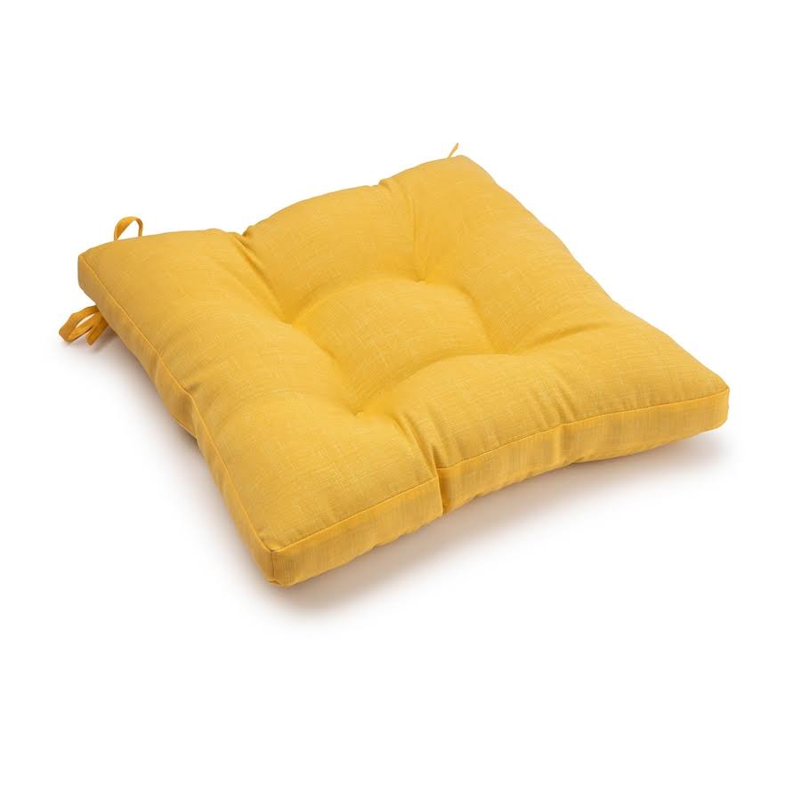 Sonoma Goods for Life Outdoor Chair Pad, Brt Yellow, 18x18 - Product image 1