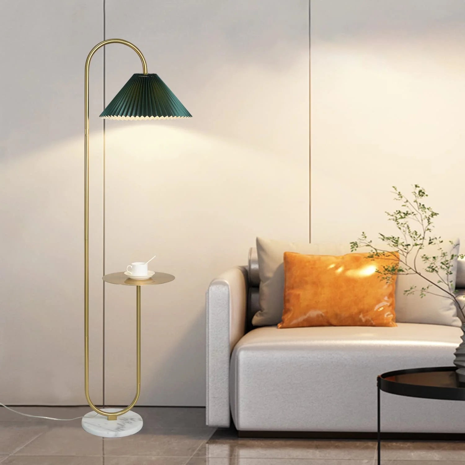 Modern Elegant with Tray Floor Lamp for Office Cafe Den Living Room Bedroom - Product image 8